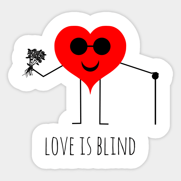 Love is blind valentine's day Sticker by Mandz11